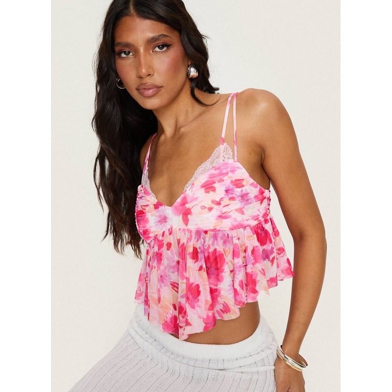 Corella Top Pink Floral