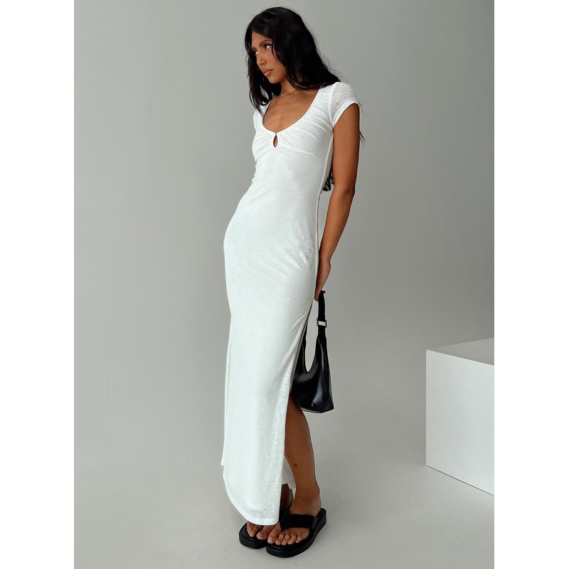 Key To My Heart Maxi Dress White