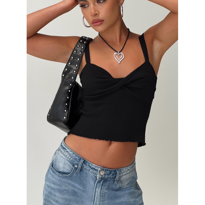 Dalma Twist Top Black