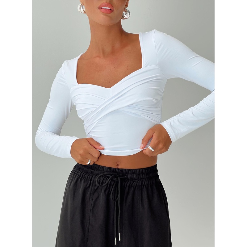Dunford Long Sleeve Top White