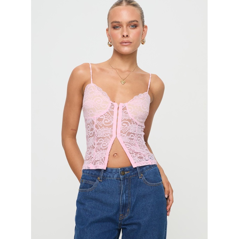 Sabreener Lace Top Pink