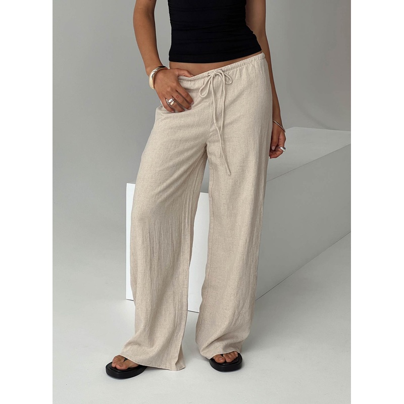 Zodiac Linen Blend Pants Beige