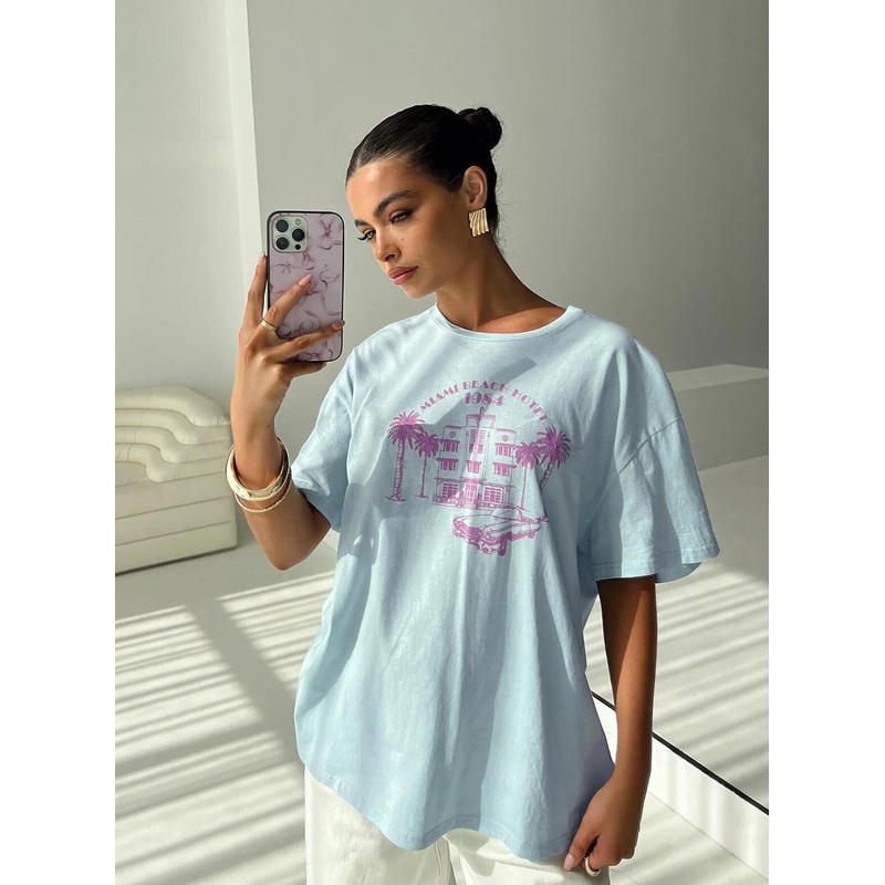 Beach Road Hotel Tee Blue