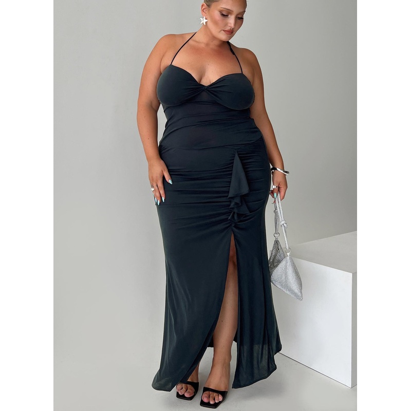 Destinations Maxi Dress Navy Curve