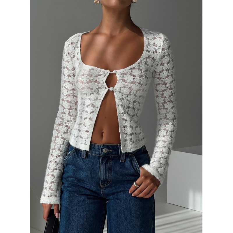 Enriquel Long Sleeve Top Off White
