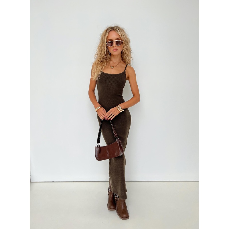 Kattan Maxi Dress Chocolate