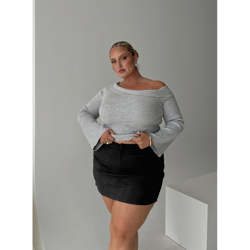 Stafford Low Rise Mini Skirt Black Curve