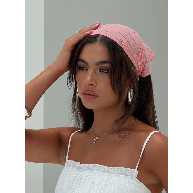 The Amalfi Anglais Headband Pink
