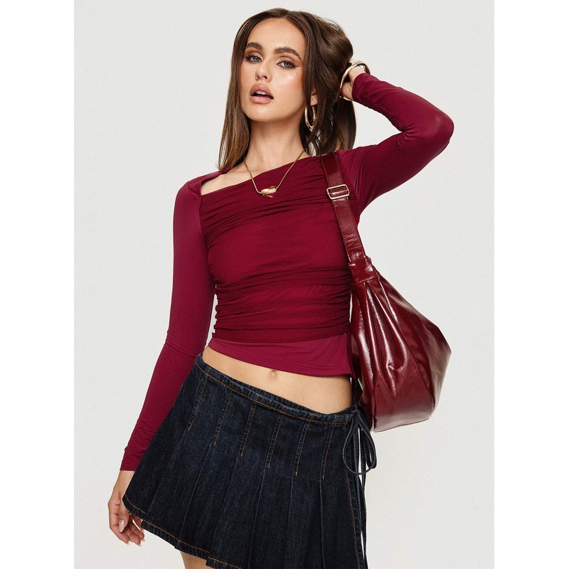 These Day Long Sleeve Top Red