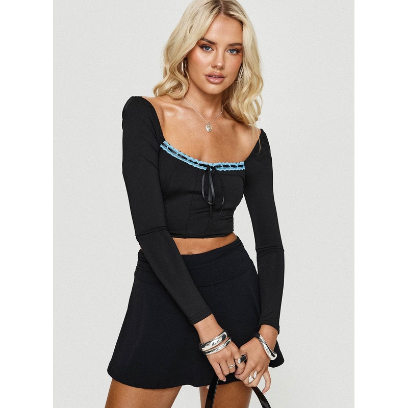 Aryan Long Sleeve Top Black