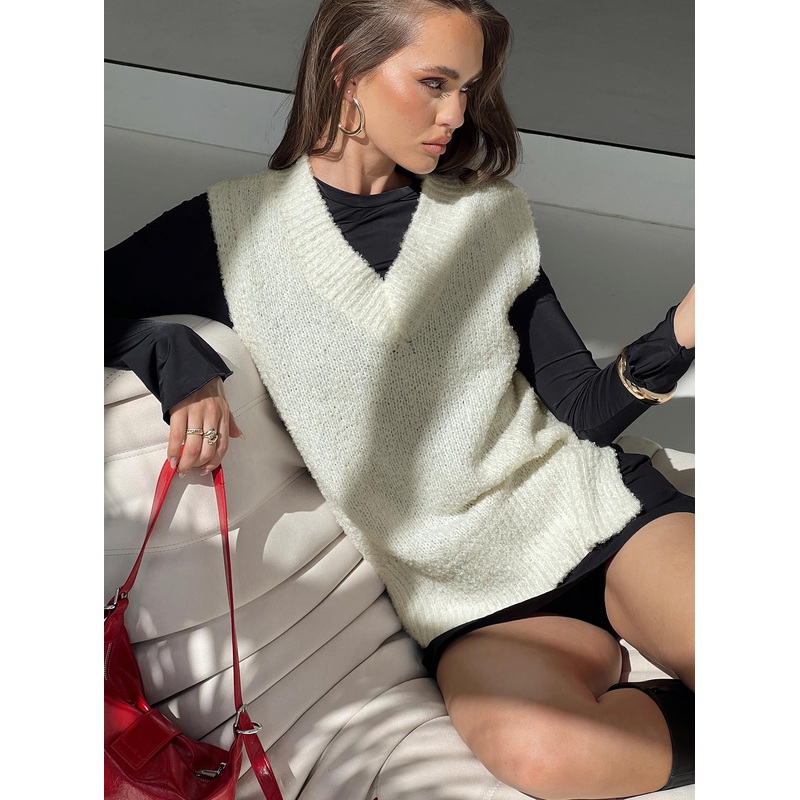Barrios Boucle Vest Cream