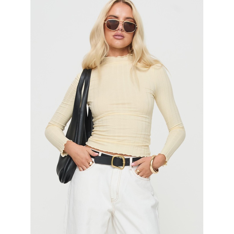 Butacupie Long Sleeve Top Yellow