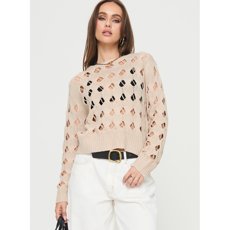 Vega Knit Sweater Beige