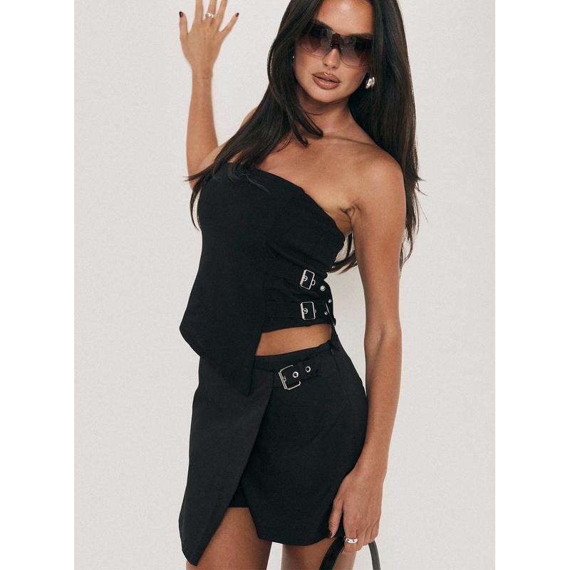 Bunnie Wrap Skort Black