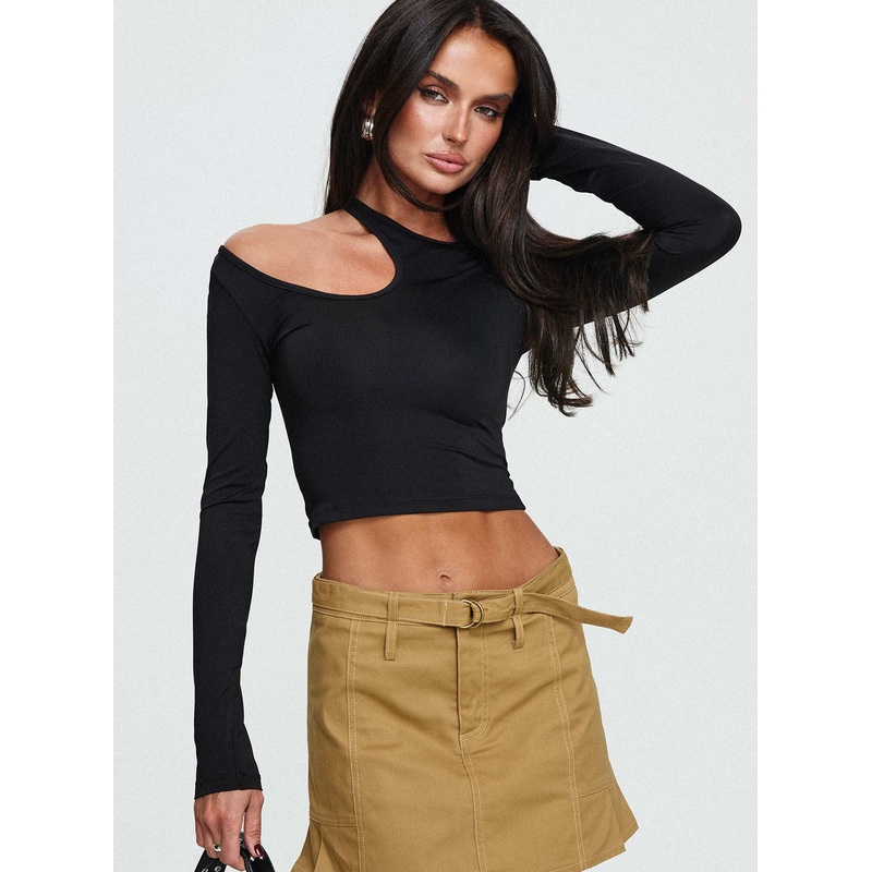Chestnut Long Sleeve Top Black