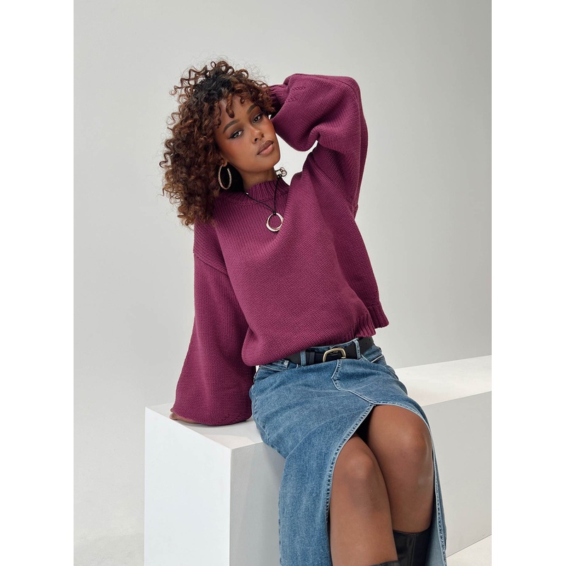 Harmony Knit Sweater Burgundy