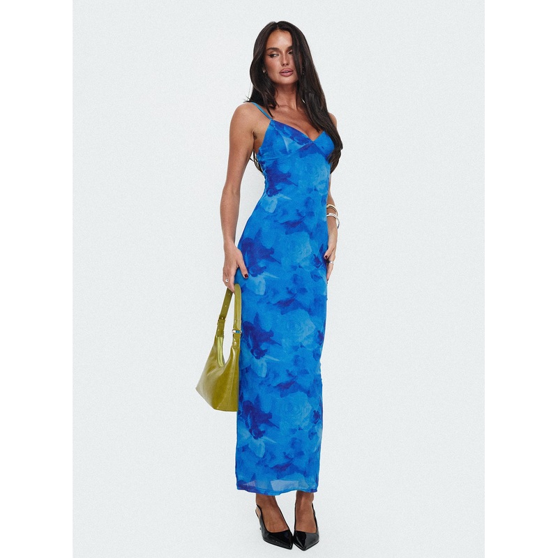 Hathaway Maxi Dress Blue Floral