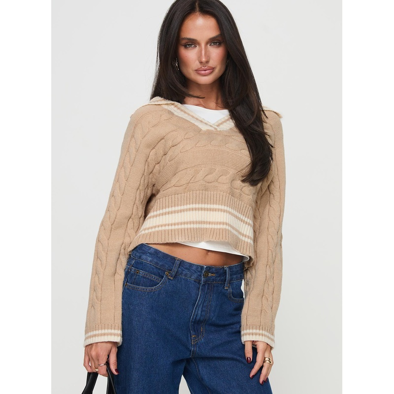 Polaris Knit Sweater Beige