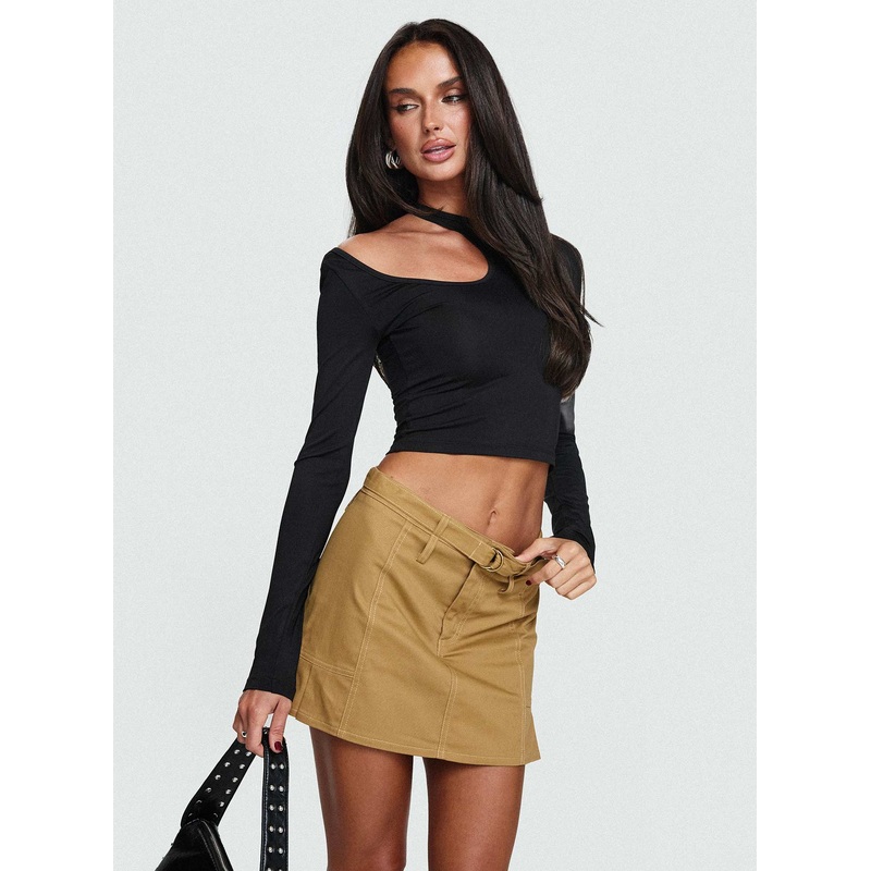 Rojas Mini Skirt Camel
