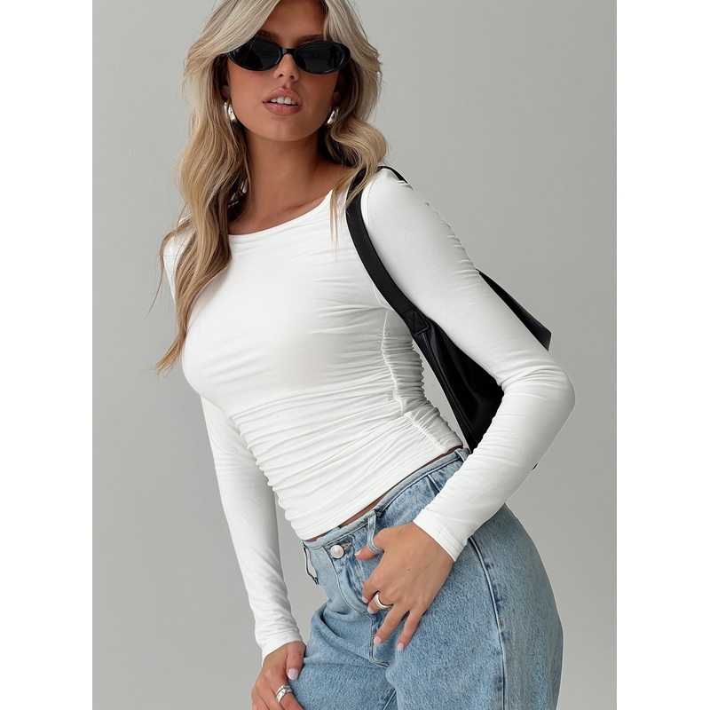 Jakob Long Sleeve Top White