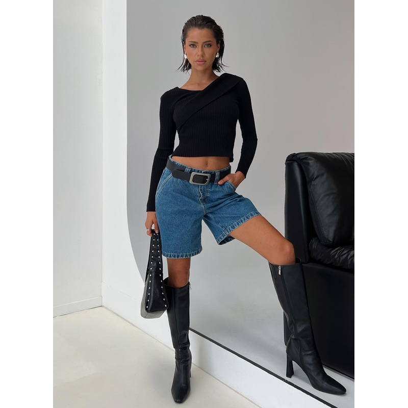 Nolia Long Sleeve Top Black
