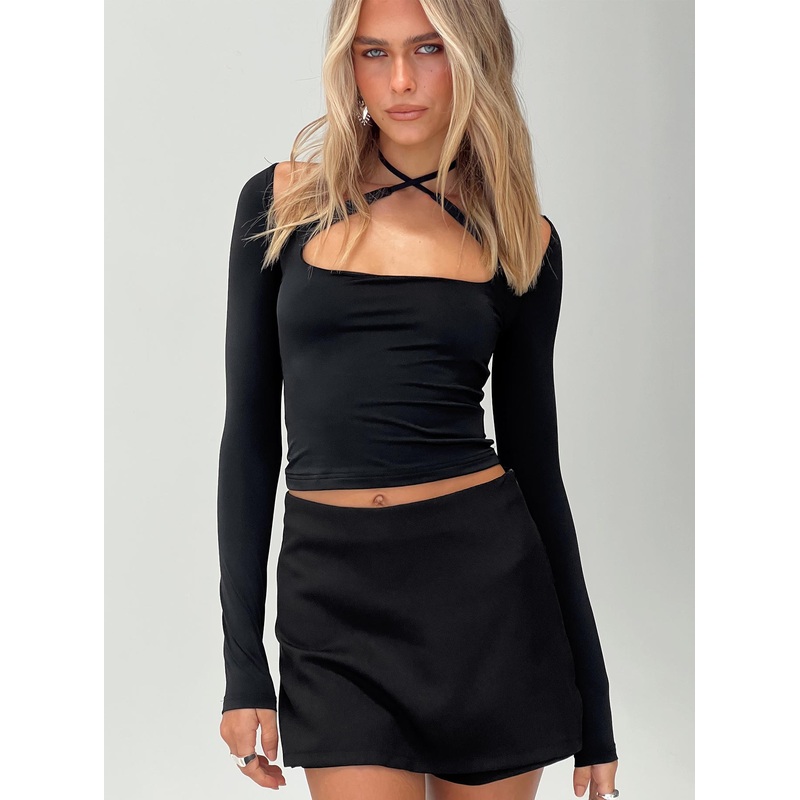 Barley Long Sleeve Top Black