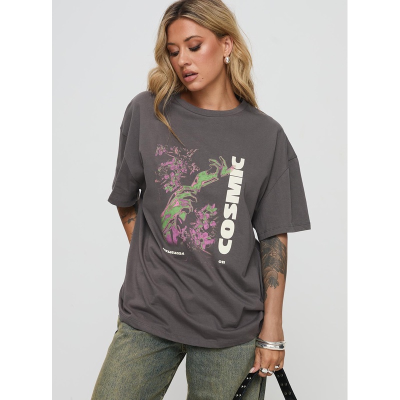 Cornelia Oversized Tee Grey