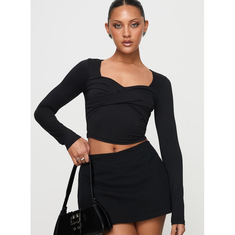 Dunford Long Sleeve Top Black