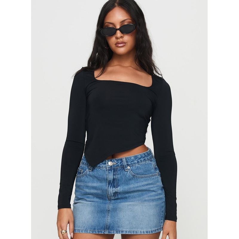 Inca Long Sleeve Top Black
