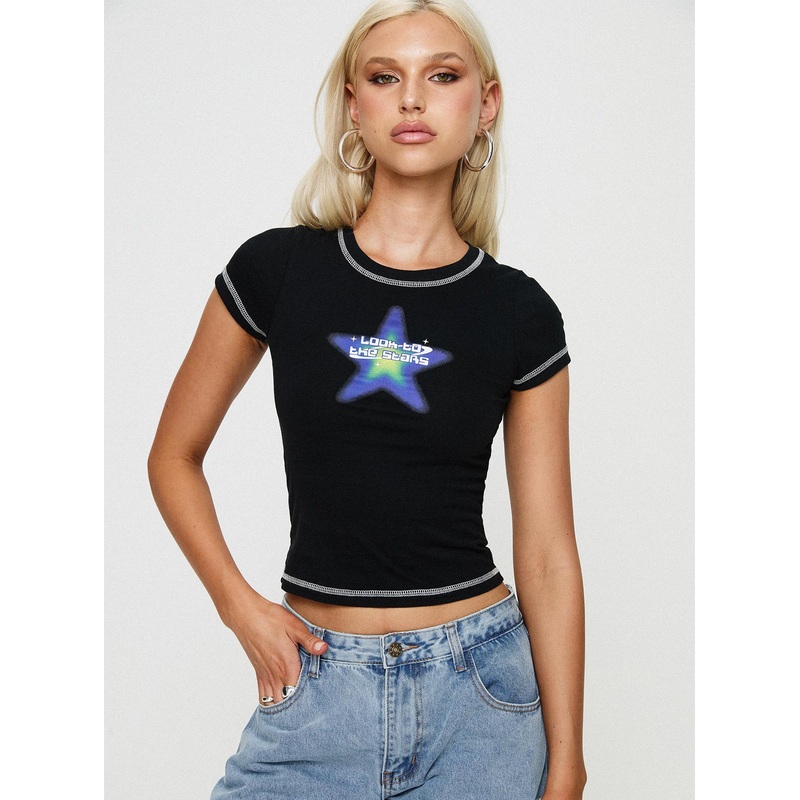 Look To The Stars Tee Black