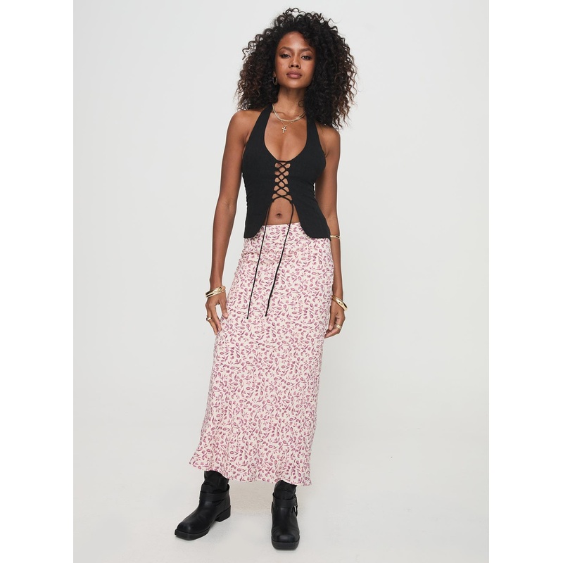 Mariposa Maxi Skirt Beige Floral