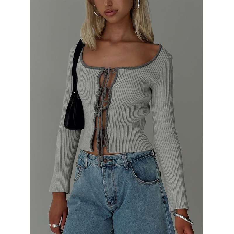 Tahlea Long Sleeve Top Grey