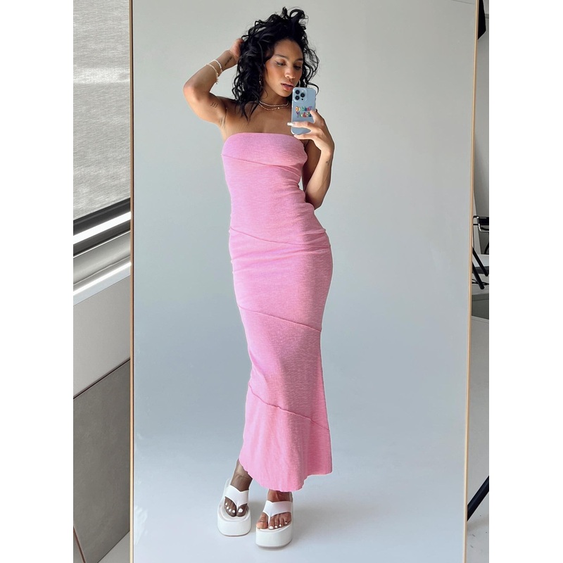 Oscar Midi Dress Pink