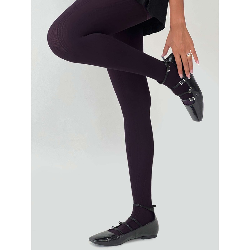 Back With Love Stockings Plum