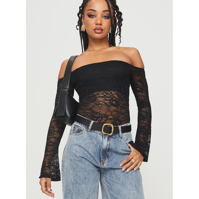Belmar Lace Bodysuit Black