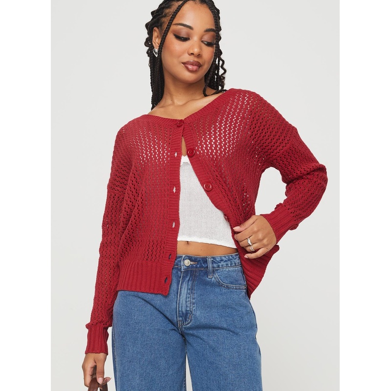 Galance Cardigan Red