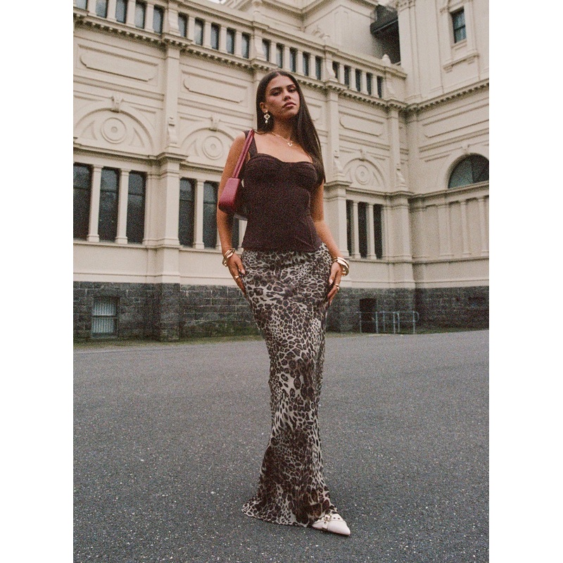 Manda Maxi Skirt Leopard