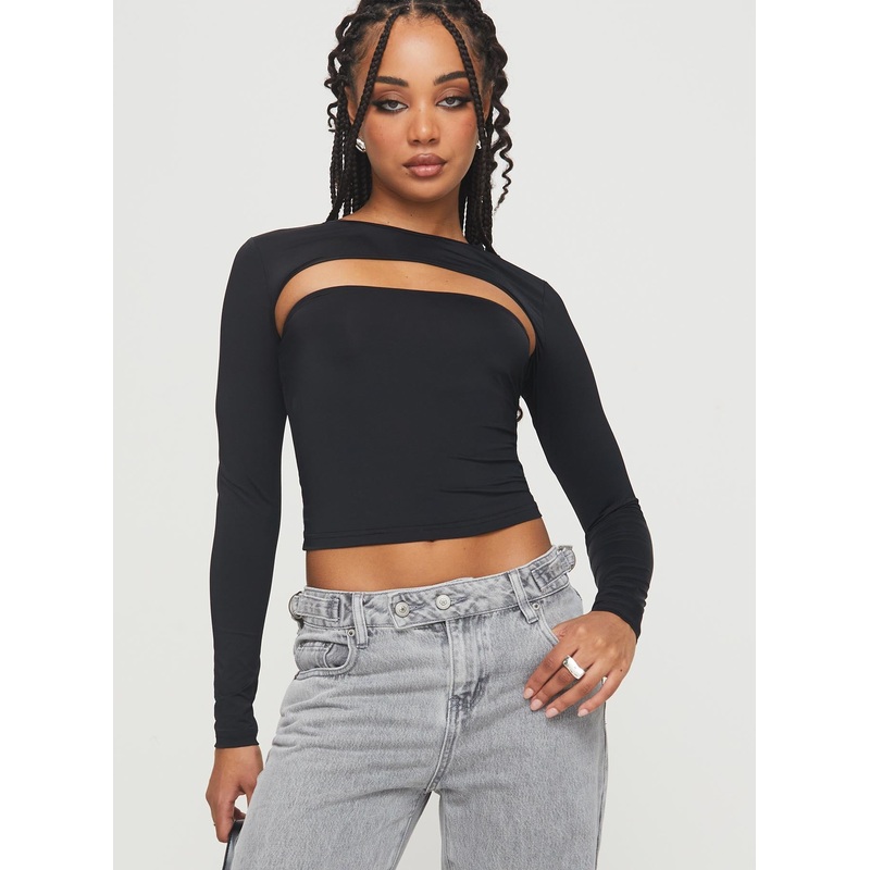 Mecs Long Sleeve Top Black