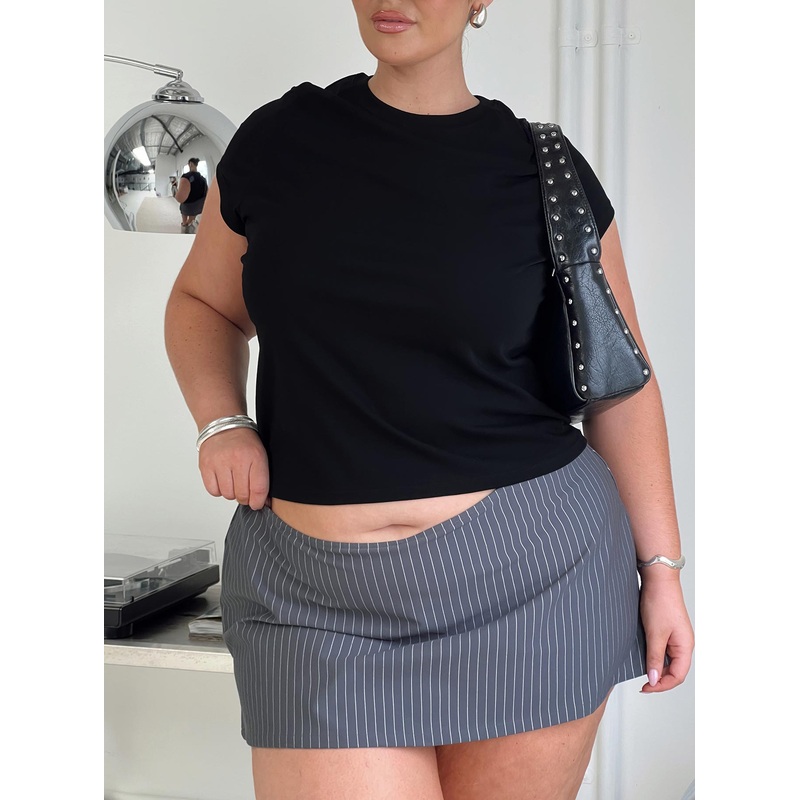 Prestige Longline Baby Tee Black Curve