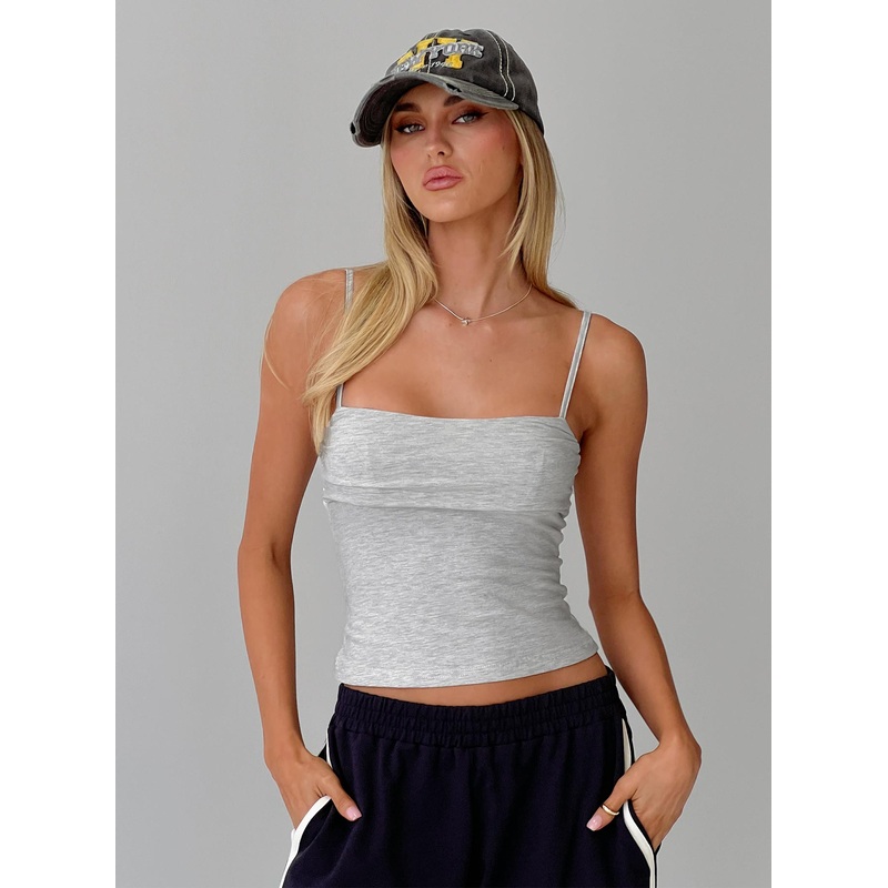 Race My Mind Top Grey Marle
