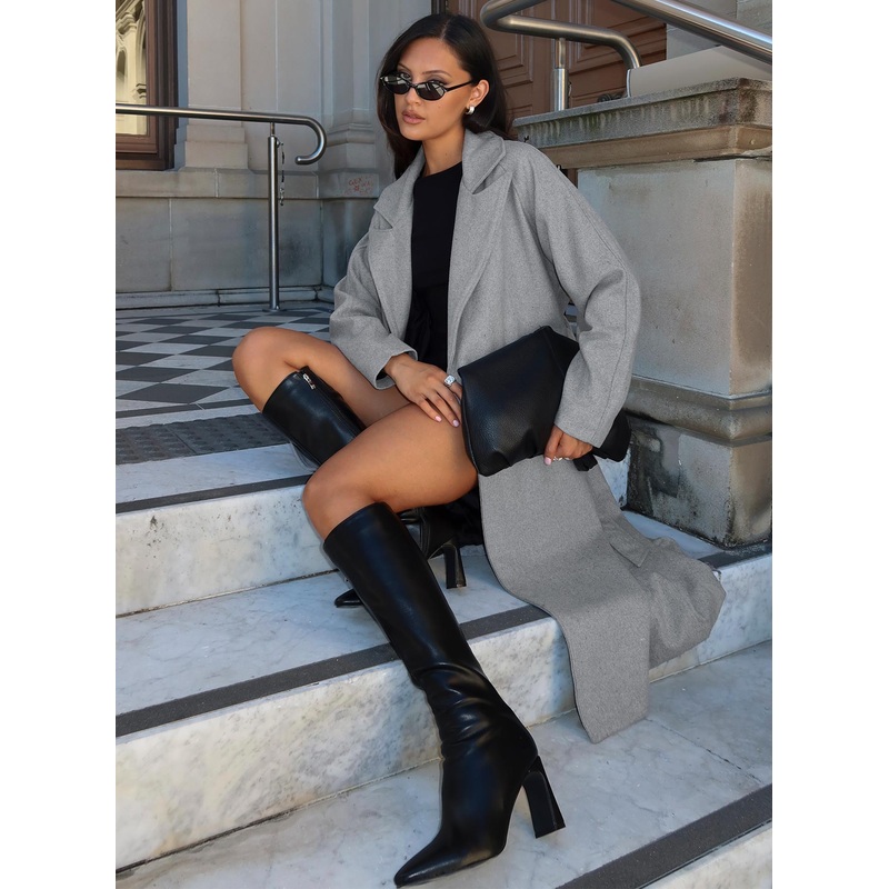 Real Talk Trench Coat Grey