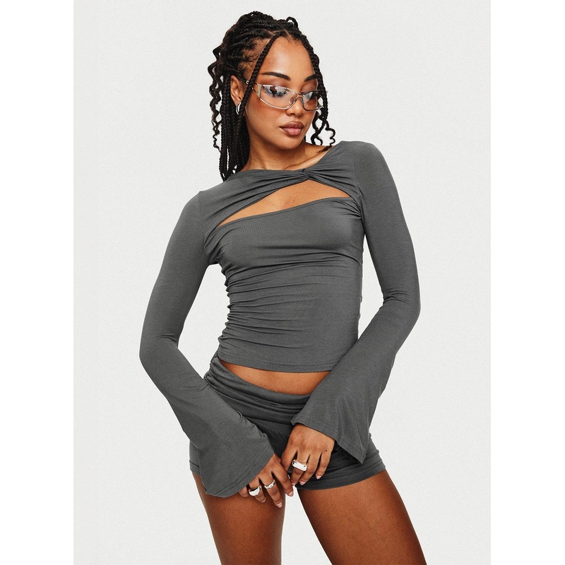 Tucko Long Sleeve Top Grey