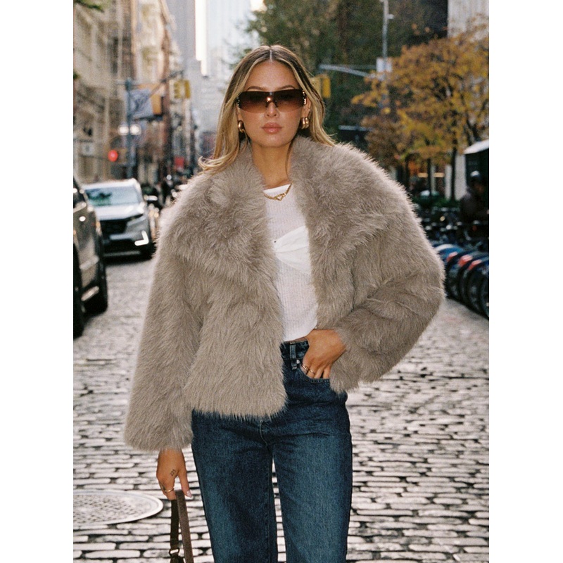 Wayland Faux Fur Jacket Grey