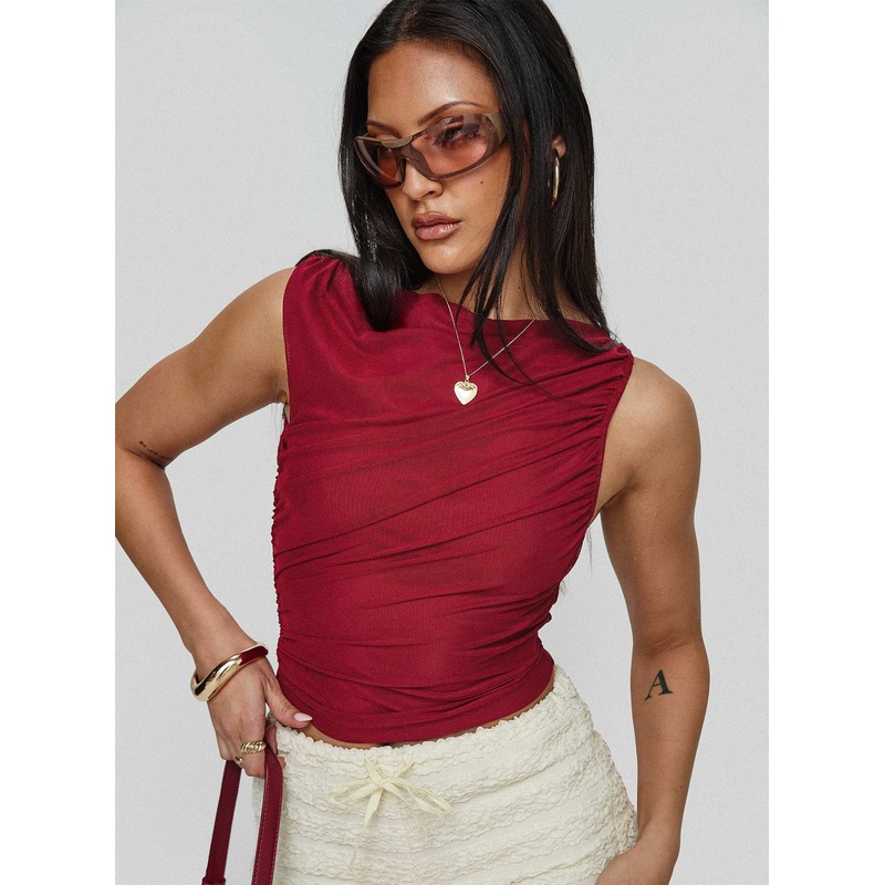 Hasso Top Burgundy