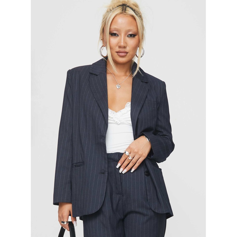 Leaben Blazer Navy Pinstripe