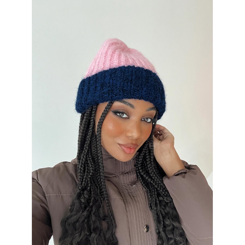 Moxlan Beanie Pink/navy