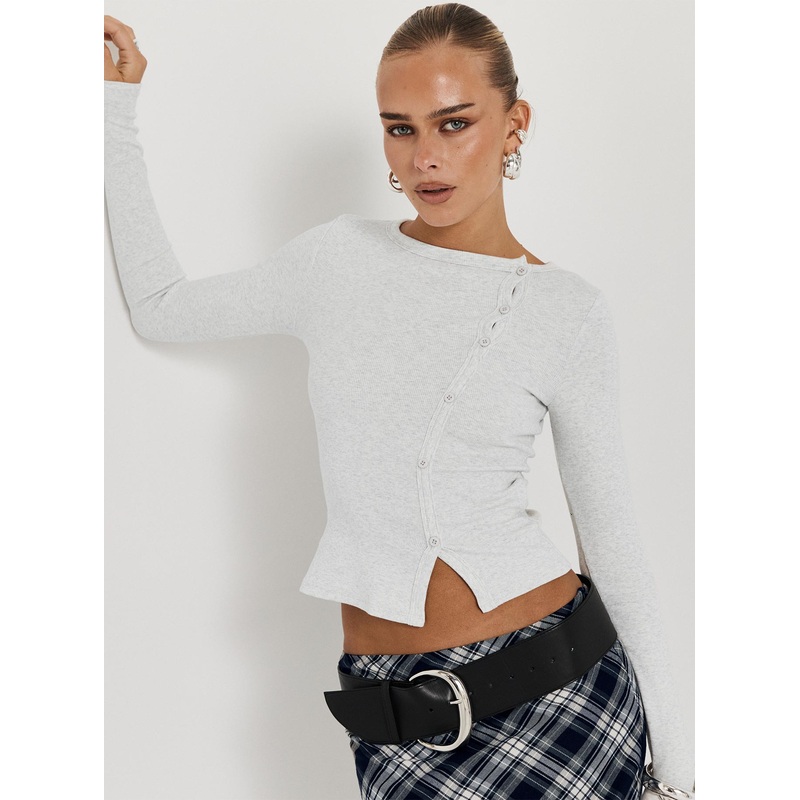 Passoni Long Sleeve Top Grey