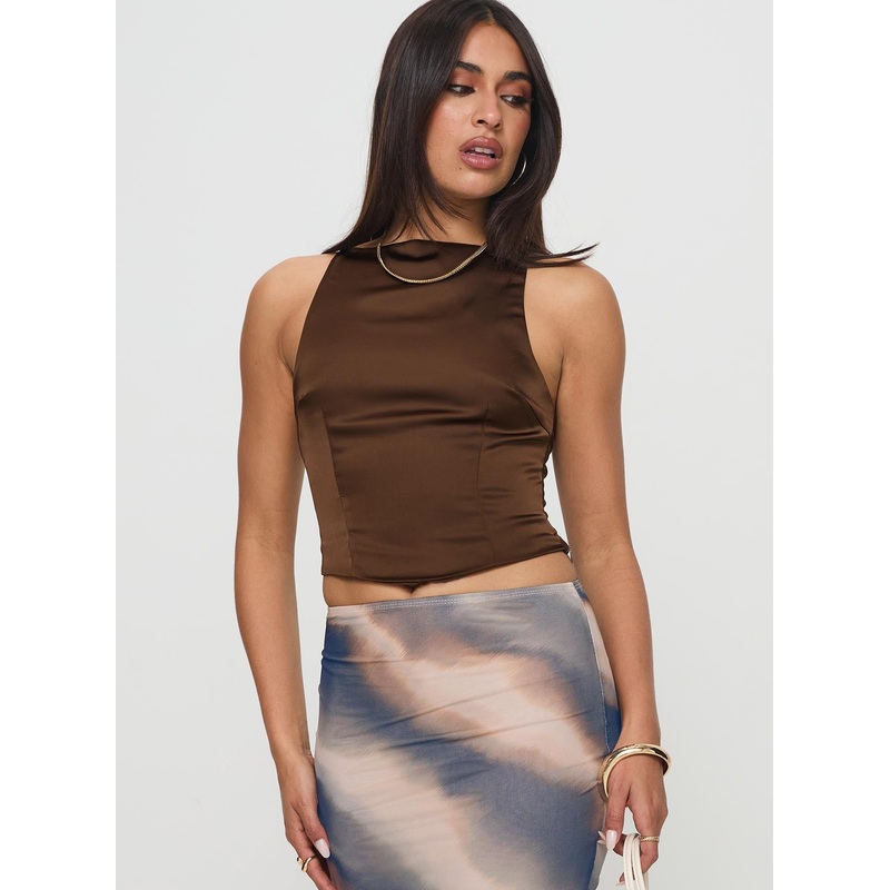 Ashali Top Dark Brown