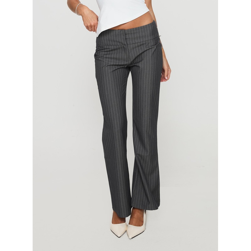Isabeau Pant Grey Pinstripe