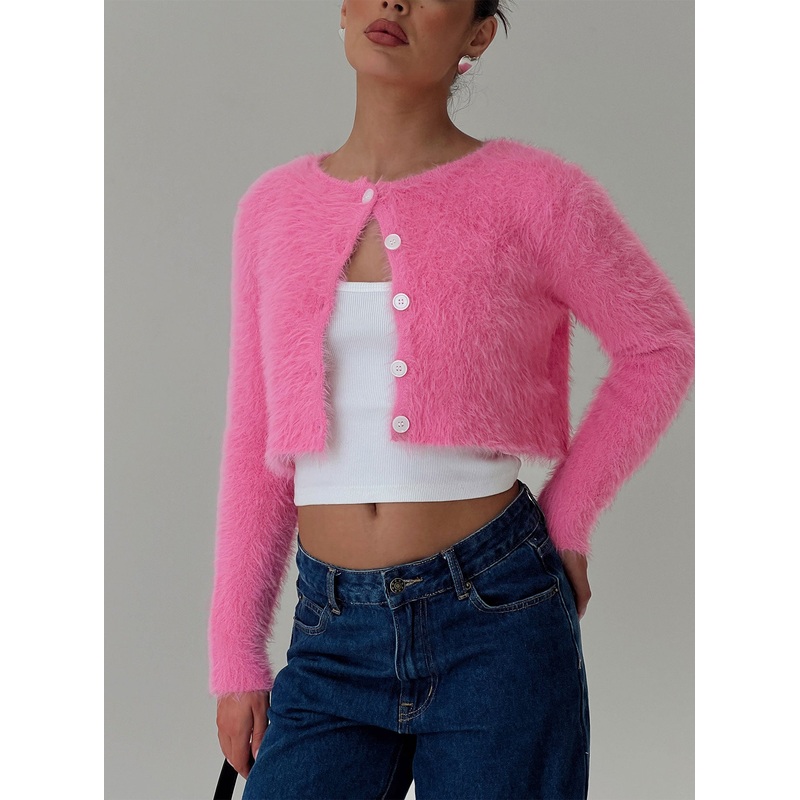 Just A Girl Cardigan Pink